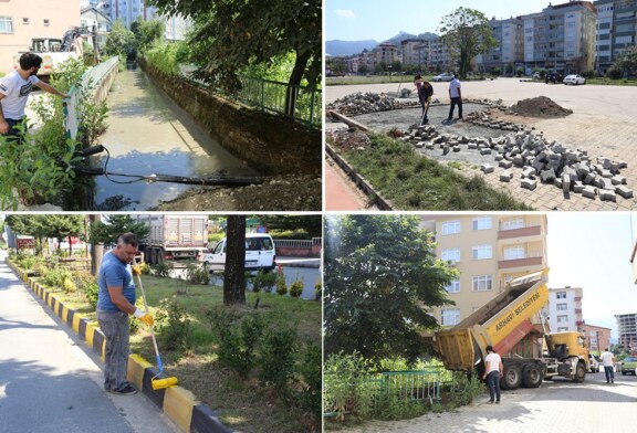 Arhavi Belediyesi Şehir İçi Modernizasyon Çalışmalarına Devam Ediyor