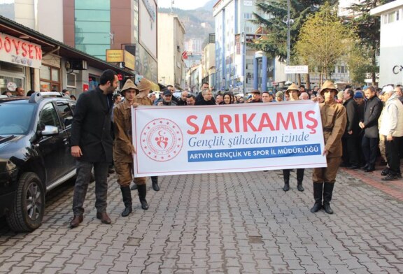 Artvin’de Sarıkamış Şehitlerini 104. Yılında Anma Yürüyüşü Gerçekleşti
